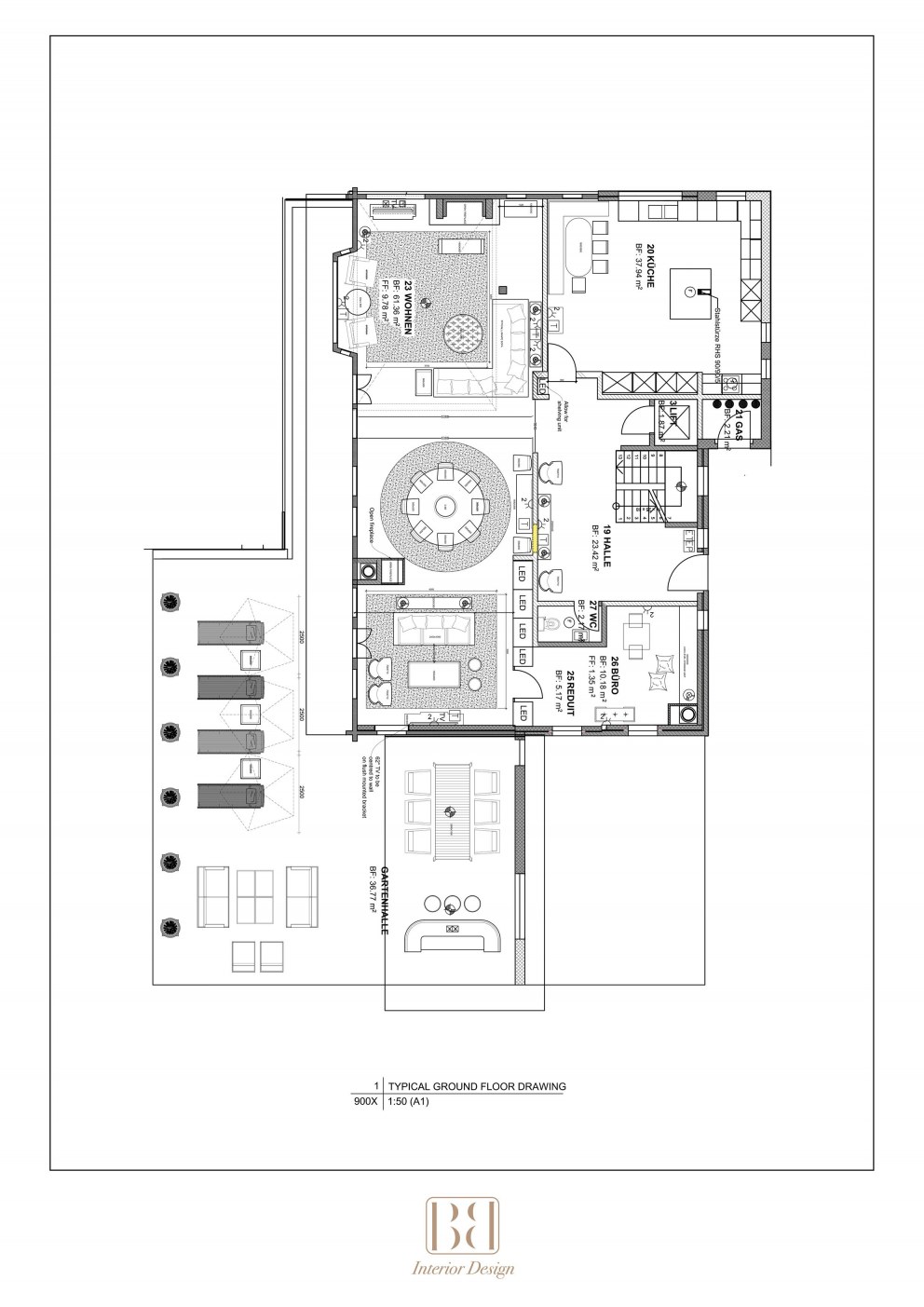Gstaad, Swiss Chalet | Ground floor layout | Interior Designers